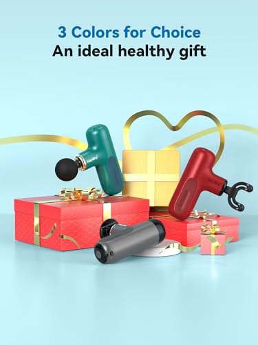 Super Mini Massage Gun, Percussion Deep Tissues Muscle Massager, Compact Sports Travel Massage Gun, Portable Handheld Massager for Office Gifts for Her, Home, Athletes