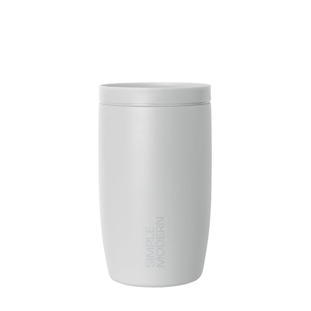 Simple Modern Travel Coffee Mug Tumbler with 360° Lid | Ceramic-Lined Insulated Stainless Steel Cold Brew Iced Coffee Cup Thermos | Gift for Women Men Her Him | Voyager Signature | 16oz | Almond Birch