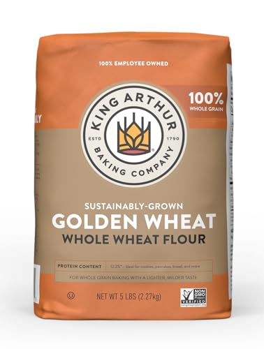 King Arthur Golden Wheat Flour: Formerly White Whole Wheat Flour, All Purpose Flour, Non-GMO, Kosher Certified, 5lb bag
