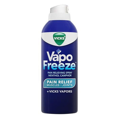Vicks VapoFreeze Menthol Pain Relieving Spray 3oz, for Muscles & Joint Pain Associated with Arthritis, Simple Backaches, Strains, Sprains, Bruises, Vicks Vapors, Penetrating Formula