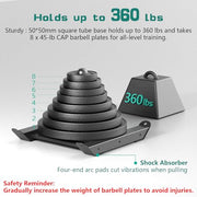 Moricher Weight Sled with Harness, Heavy Duty Fitness Strength Training Sled Workout Sled for Athletic Exercise and Speed, Suitable for 1" and 2" Weight Plates