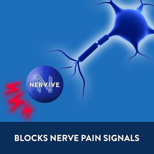 Nervive Nerve Care, Pain Relieving Large Spray, Max Strength No-Mess Topical Pain Reliever with Lidocaine and Menthol for Toes, Feet, Fingers, Hands, Legs & Arms, 4.5oz