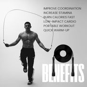 Speed Jump Rope by Dayan Kolev, 5mm PVC Skipping Rope, Great for Beginners and Advanced Athlets, Designed for Fitness, Cardio, Boxing & CrossFit, Adjustable length with Unbreakable Handles