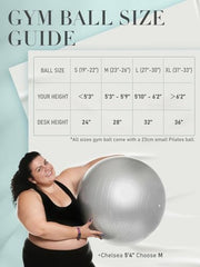 Yoga Ball for Exercise, Pilates Set, 4 Sizes Fitness Ball for Workout, Birthing, Pregnancy, Physical Therapy- Pump Included