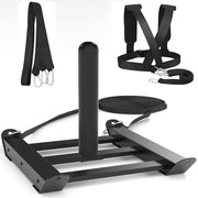 Moricher Weight Sled with Harness, Heavy Duty Fitness Strength Training Sled Workout Sled for Athletic Exercise and Speed, Suitable for 1" and 2" Weight Plates