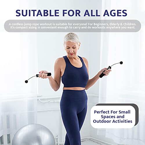 WOD Nation Ropeless Jump Rope for Men & Women - Cordless Jump Ropes for Fitness