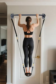 Wall Mounted Heavy Duty Pull Up Bar Doorway With Assist Band, Strength Training Pullups Bar for Doorframe, Thick Metal Sturdy Wall Hanging Bar, Wood Beam or Joist Mount Chin Up Bars 500 lbs