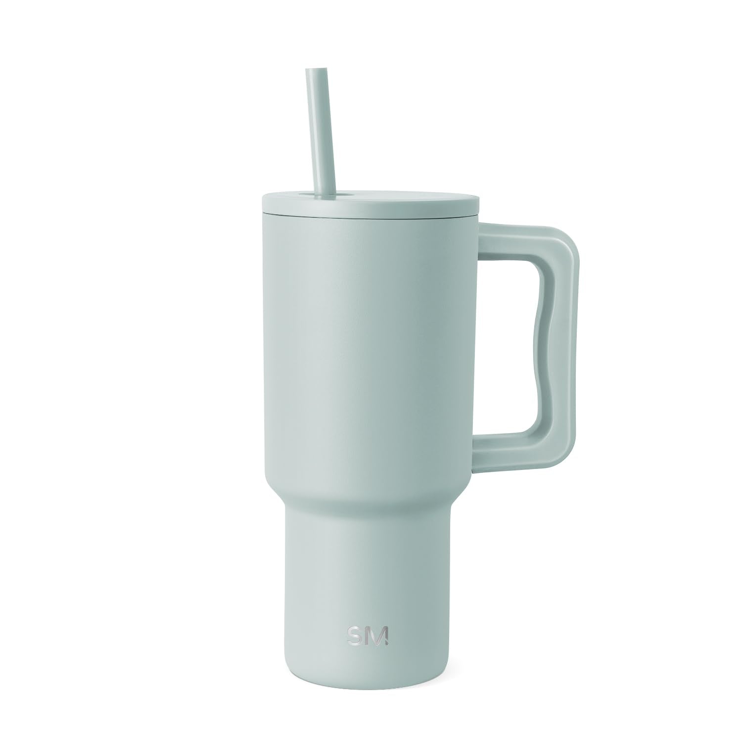 Simple Modern 40 oz Trek Tumbler with Handle and Straw Lid | Cup Holder Friendly Insulated Stainless Steel Travel Mug | Blue Dune