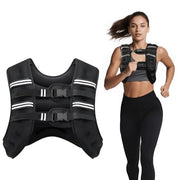 Weighted Vest for Woman Men, 6lb/8lb/12lb/16lb/20lb/30lb Weight Vest with Reflective Stripe, Weight Vests Adjustable for Walking, Weight Loss, Training, Running