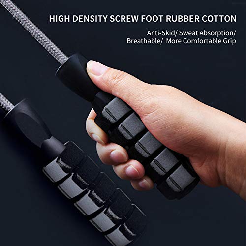 Jump rope, Professional Weighted Jump rope workout, Adjustable Tangle-Free with Ball Bearings Exerciser Jump ropes for Cardio, Endurance Training, Fitness Workouts, Jumping Exercise