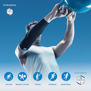 LP SUPPORT 668 Elbow Compression Sleeve Brace, Tennis and Golfer’s Elbow, Tendonitis, For Workouts, Men & Women (1-Pack)