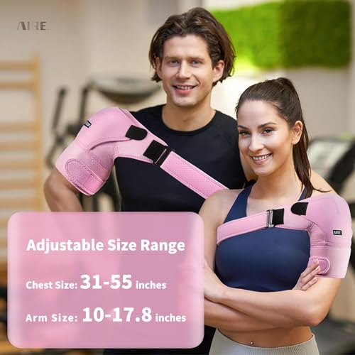 Shoulder Brace for Women and Men Recovery Shoulder. Adjustable Shoulder Support for Rotator Cuff, AC Joint Pain Relief, Shoulder Injuries. Perfect Fit Shoulder Compression Sleeve (One Size Regular)