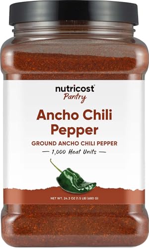 Nutricost Pantry Ancho Chili Pepper (1.5 LB) 1000 heat units - Vegan, Gluten-Free, Powder
