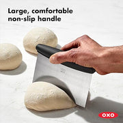 OXO Good Grips Stainless Steel Bench Scraper & Chopper, Dough Cutter for Baking