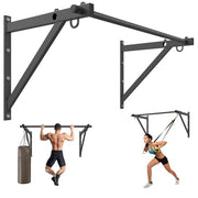 Wall Mounted Pull Up Bar, Adjustable Depth 51" Chin Up Bar, Strength Training Pull-Up Bars 500LBS Weight Capacity, Home or Garage Gym Chin Up Workout Training Station