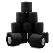 OK TAPE 12 Rolls Self Adhesive Bandage Wrap, Elastic Athletic Tape, Self Stick Bandage Tape, Vet Wrap, Medical Wrap for Wrist, Feet, 2" x 5 Yards - Black