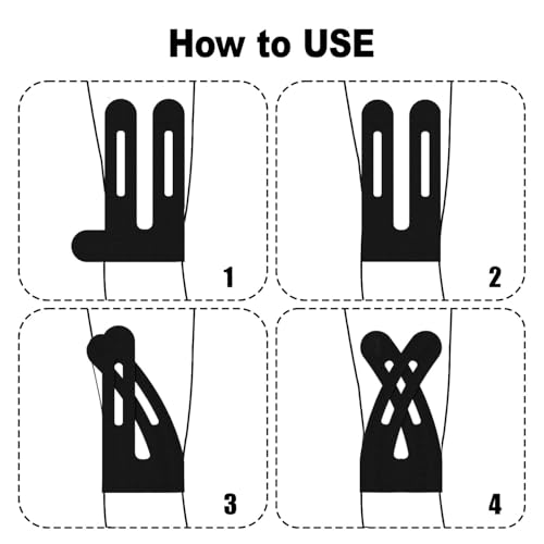 Precut Kinesiology Knee Tape Hypoallergenic Athletic for Knee Pain Knee Tape for Knee Pain Relief Pre Cut Knee Support & Stability, Pain Relief – Breathable