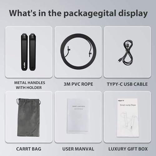 Jump Rope With Counter and App - Tangle-Free Rapid Speed Skipping Rope for Fitness, Home Exercise, Workout - Gifts for Adults, Women, Men, Kids