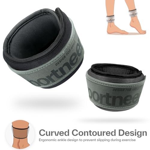 Sportneer Ankle Weights 0.5/1/2/3/5 LBS 1 Pair Wrist Leg Arm Weights for Women Men Kids Child with Adjustable Straps, Strength Weighted for Jogging Running Walking Fitness Gym Workout