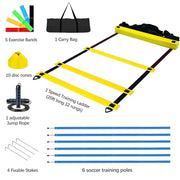 Soccer Agility Training Poles Equipment |Adjustable Soccer Equipment for Training Includes 6 Flexible Agility Poles