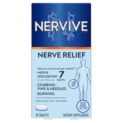 Nervive Nerve Relief, Reduces Occasional Nerve Discomfort in as Little as 7 Days, Stabbing/Pins and Needles, Burning in Hands and Feet*†, Alpha Lipoic Acid, B Vitamins, Turmeric, Ginger, 30 Tablets