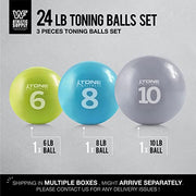 WF Athletic Supply Weighted Toning Ball, Soft Weighted Exercise Ball, Soft Medicine Balls for Exercise, Yoga, Pilates & Physical Therapy, 6, 8, 10 LB, Option Available in Single, Pair & Set with Rack