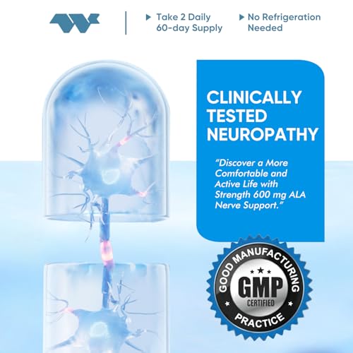 Nerve Savior for Neuropathy – 600 mg Alpha Lipoic Acid Supplement for Fingers, Hands, Toes & Feet – 120 Capsules