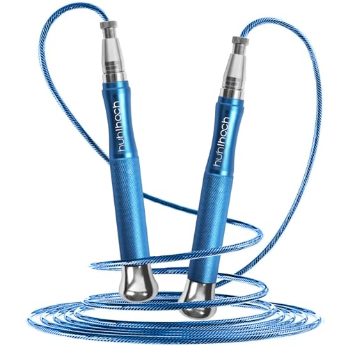 Speed Weighted Jump Rope with Secure Lock Mechanism, 360° Smooth Swivel, Non-Slip Matte Textured Handles, Features 2 Performance Cords for Effective Fitness Workouts