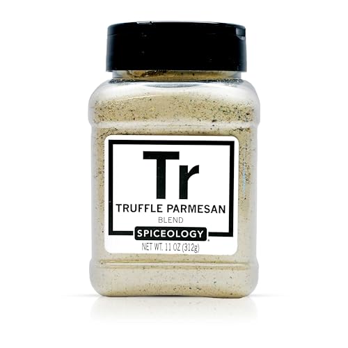 Spiceology – Truffle Parmesan Salt & Seasoning – Gourmet Blend of Black Truffle, Parmesan Cheese, Garlic & Herbs – Ideal for Fries, Popcorn, Potatoes, Pasta & More – 11 oz