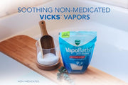 Vicks VapoBath, Bath Salts, Bath Bomb, Non-Medicated Bath Crystals, Comforting Vicks Vapors, Vapor Bath, Aromatherapy with Eucalyptus and Menthol Scent, Contains Essential Oils, 36 OZ