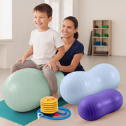 Jexine 3-Piece Anti-Burst Peanut Shape Ball Set - Exercise Yoga Balance Stability Ball for Kid Therapy, Pregnancy, and Home Gym, Includes 1 Pump, 3 Size Options