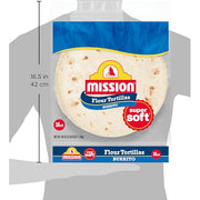 Mission Burrito Flour Tortillas, Large Size, 16 Count, Trans Fat Free
