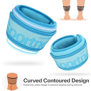 Sportneer Adjustable Ankle Weights for Women and Men：1 Pair 1 2 3 4 6 7 8 10 lbs Upgraded Easily Adjustable Leg Weight, Weighted Wrist Weight Strap for Gym, Fitness, Workout, Walking, Dancing (Black, 2 lbs x 2)