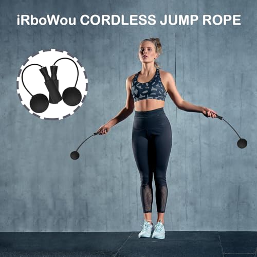 Jump Rope Ropeless Skipping Rope for Fitness Training Exercise, Adjustable Weighted Cordless Jump Rope for Men Women Kids