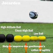 Pro GK Single Line Deflector Soccer Goalkeeper Trainer 9ft Goalkeeper Deflection Equipment Soccer Training Equipment for Reflex & Agility Training with 25 pcs Soccer Cones, 2 pcs Water Bags