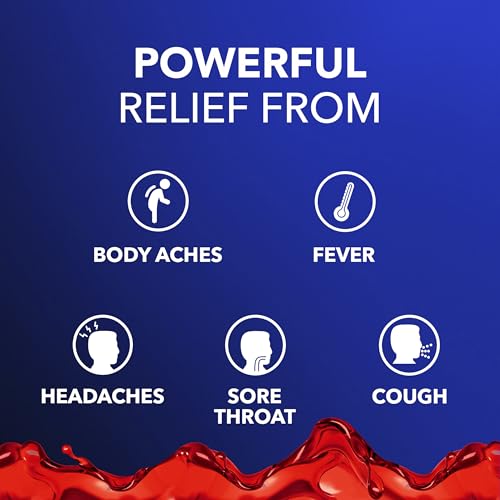 Vicks DayQuil & NyQuil Intense Flu Liquid, Value Pack, Over-The-Counter, Multi-Symptom, Powerful Relief for Body Aches, Fever, Headache, Sore Throat, and Cough, 6 Hour Relief, Cherry Flavor, 12 FL OZ