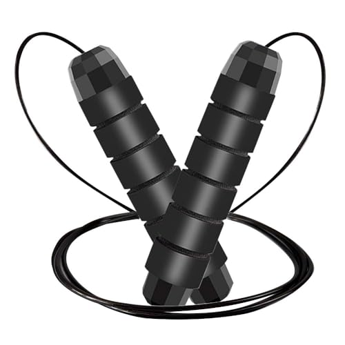 Jump Rope, Adjustable Jump Ropes for Fitness for Women Men and Kids Tangle-Free Rapid Speed Jumping Rope Cable with Ball Bearings Exercise&Slim Body at Home School Gym
