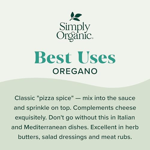 Simply Organic Oregano, .75 oz