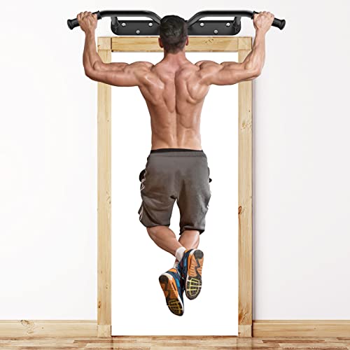 Kipika Heavy Duty Wall Mounted Doorway Pull Up Bar, Multifunctional Chin Up Bar, Portable Fitness Door Bar, Body Workout Home Gym System