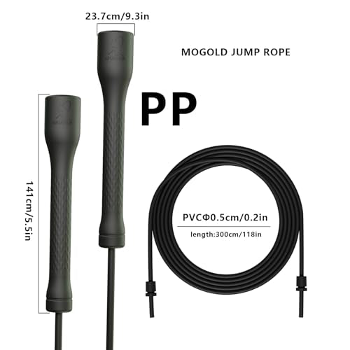 Workout Jump Rope,5mm PVC Jump Rope,Adjustable Length with Shatterproof Handles, Ideal for Beginners & Advanced Athletes, Fitness, Cardio & Boxing