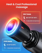 RENPHO Massage Gun Deep Tissue with Heat and Cold Head, Handheld Muscle Massager Therapy with Carry Case, Percussion Body Masajeador for Men Women Athletes Back Upgrade, Active Thermacool