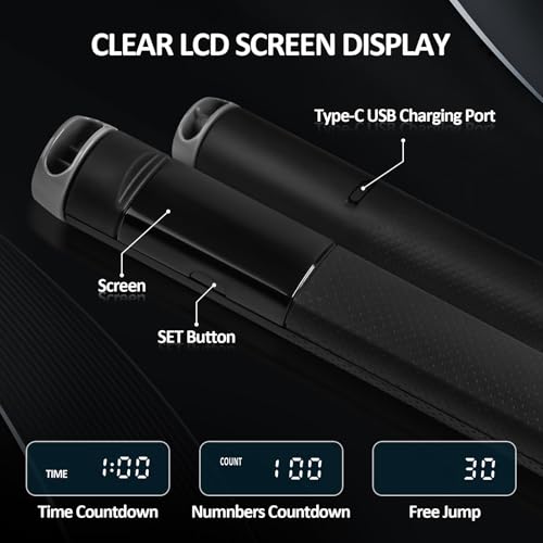 KYTO Smart Jump Rope, High Speed Jump Rope with Counter, Workout Jumping Rope with Steel Ball Bearings, Adjustable Length Speed Skipping Rope, Skipping Rope with App, Fitness Gifts for Adults, Kids