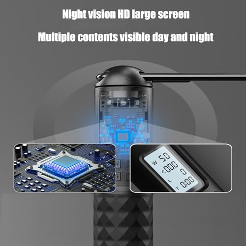 Skipping Rope with Counter, Cordless Jump Rope, Weighted Jump Rope, Adjustable Digital Counting Jumps Ropes for Lose Weight, Burn Calories