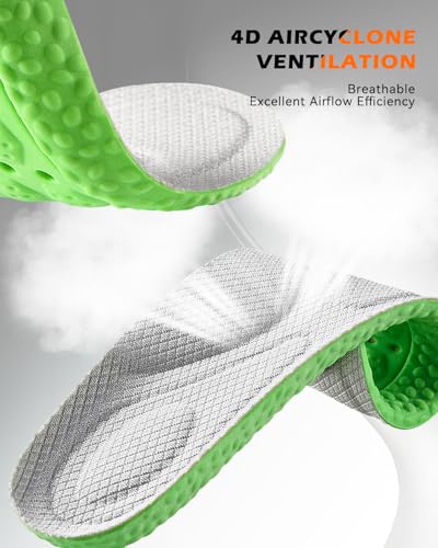 MINIQ Cloud Comfort Insoles for Men & Women - Ultra-Soft Shoe Soles with Memory Foam Cushioning, Arch Support Inserts with Gel Pad for Running, Walking & Boot Shoes