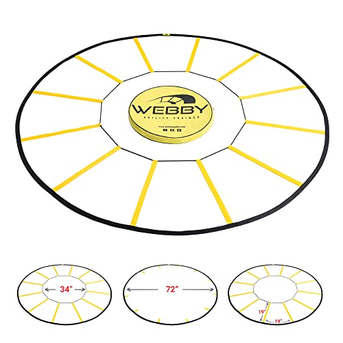 Webby Agility Trainer – Circle Speed and Agility Ladder for High Intensity Reactive Footwork Drills and Skills – A Circular Piece of Reaction Training Equipment That Changes The Way You Move