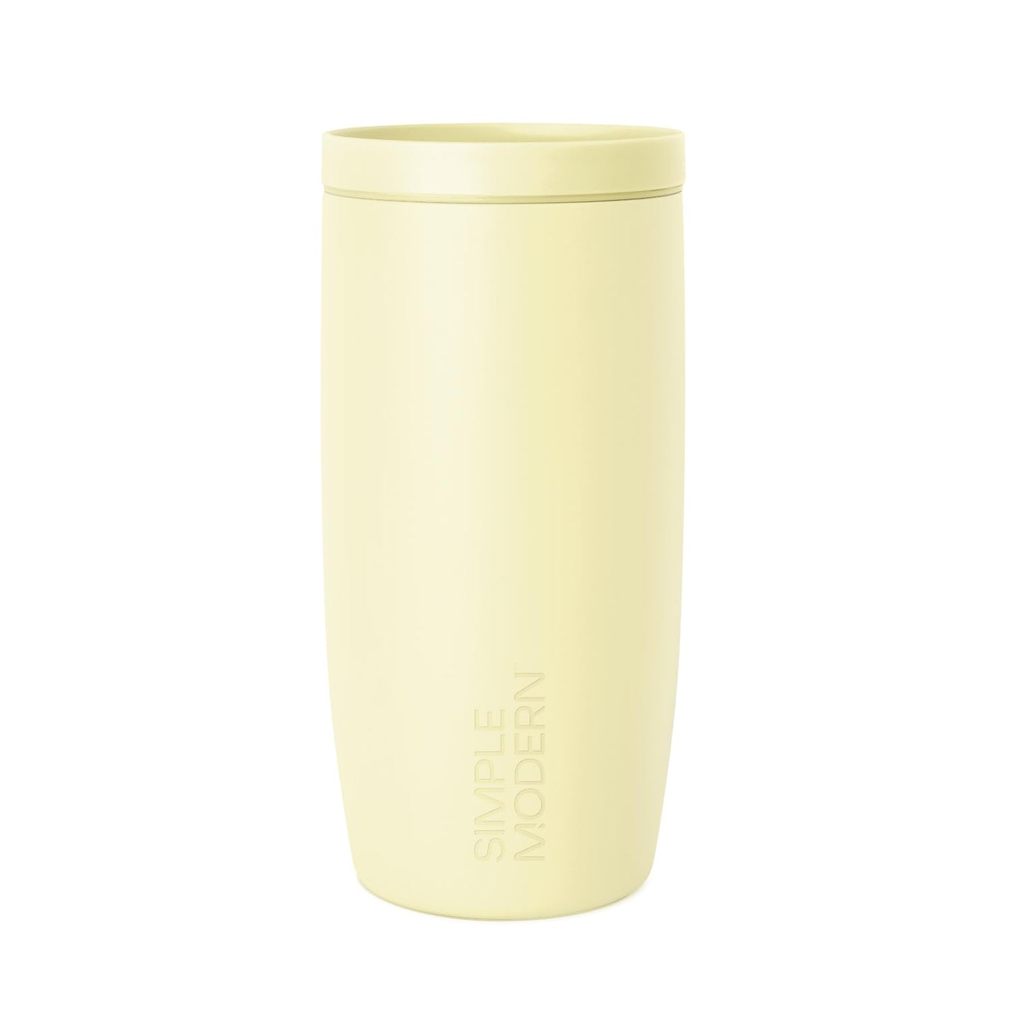 Simple Modern Travel Coffee Mug Tumbler with 360° Lid | Ceramic-Lined Insulated Stainless Steel Cold Brew Iced Coffee Cup Thermos | Gift for Women Men Her Him | Voyager Signature | 16oz | Almond Birch