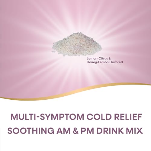 Nature's Way Cold Relief Hot Drink, Umcka, Homeopathic, Clinically Proven Pelargonium Sidoides 1X, for Cough, Congestion, Sore Throat, Stuffy Nose, Day & Night Formula, 12 Packets (Packaging May Vary)