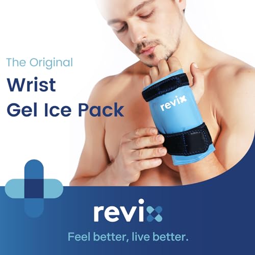 REVIX Wrist Ice Pack Wrap for Carpal Tunnel, Reusable Gel Ice Pack for Hand Relaxation, Cold Compress, Enhancing Comfort and Soothing Fatigue, 1Pack