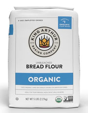 King Arthur Unbleached Organic Bread Flour - High Protein 12.7% for Lofty Yeasted Breads, Non-GMO, Kosher Certified - Premium Baking Flour for Artisan Loaves, Pizza Dough, and Sourdough (5 lbs)