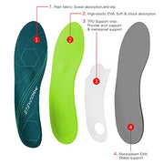 STSVZORR 220 lbs+ High Arch Support Insert Metatarsal Pad Pain Relief Men Women Plantar Fasciitis Insole Orthotic Flat Feet Heel Spur Comfort Standing All Day, Work Boots Shoe Insole